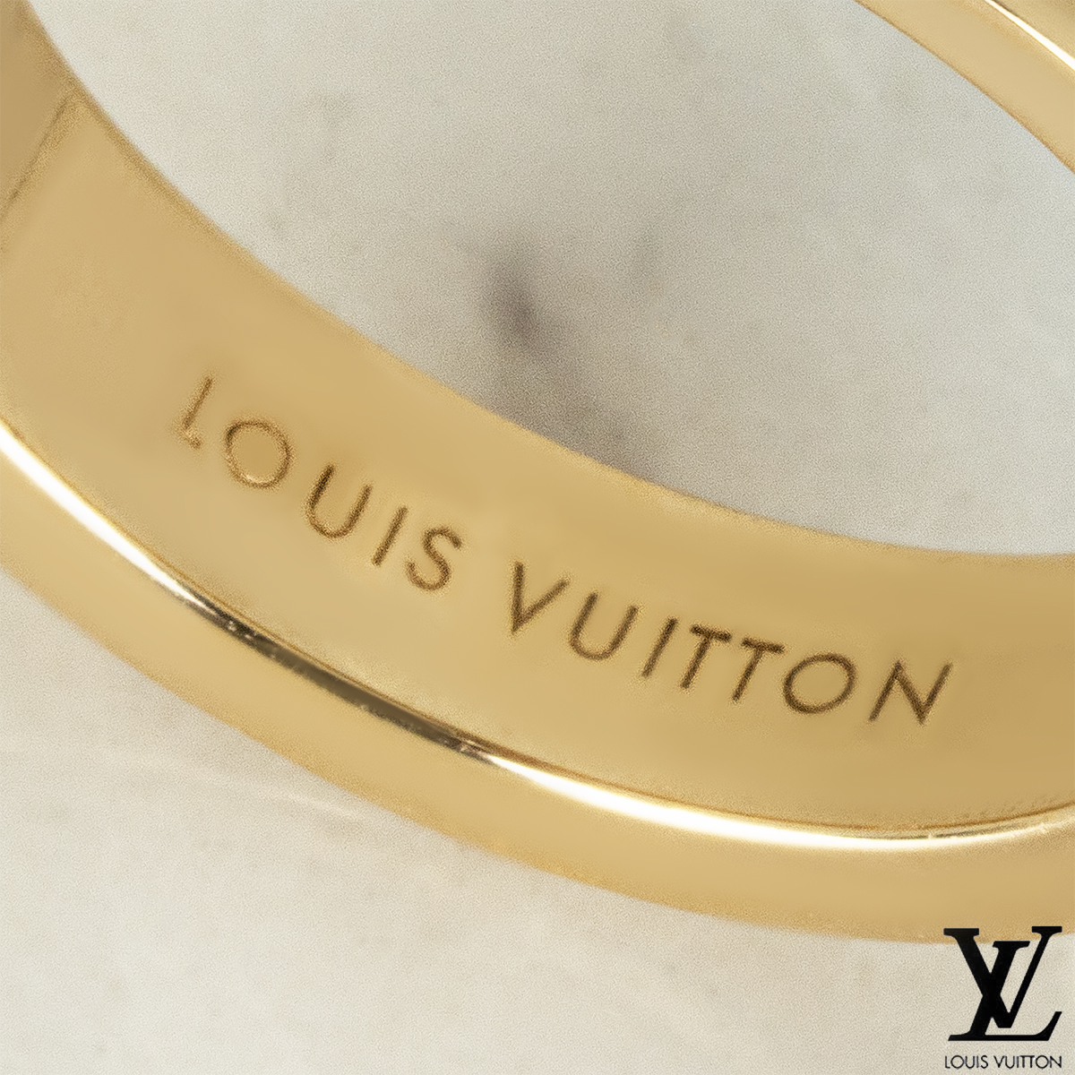 Louis Vuitton Yellow Gold Diamond Empreinte Ring Size 56